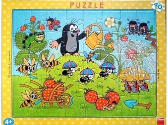 Puzzle Krtek v jahodách 40 dílků