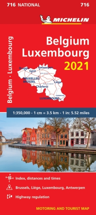 Belgium & Luxembourg 2021 - Michelin National Map 716
