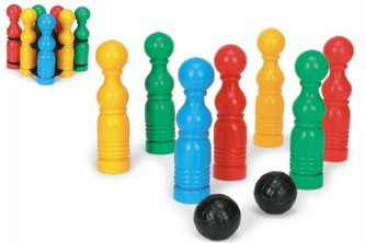 Kuželky 7ks plast 24cm v síťce 12m+ Wader