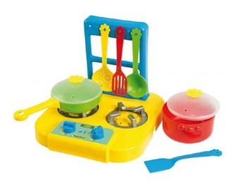 Party World - Plynový sporák s nádobím 25x25cm plast 9ks v síťce Wader