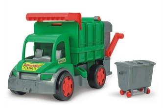 Auto Gigant śmieciarka + kontener plastikowy 65 cm Wader Farmer