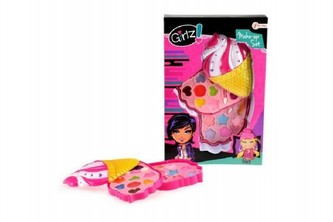 Sada na líčení šminky zmrzlina plast v krabici 19x28x5cm