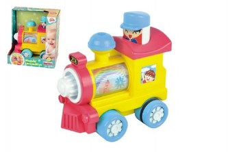 Mašinka plast 19cm na natažení se zvukem volný chod v krabici