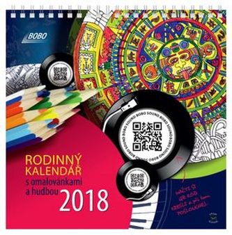 Rodinný kalendář s omalovánkami a hudbou 2018