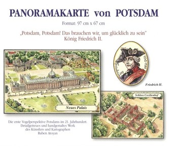 Potsdam Panorama Mapa pamiątkowa