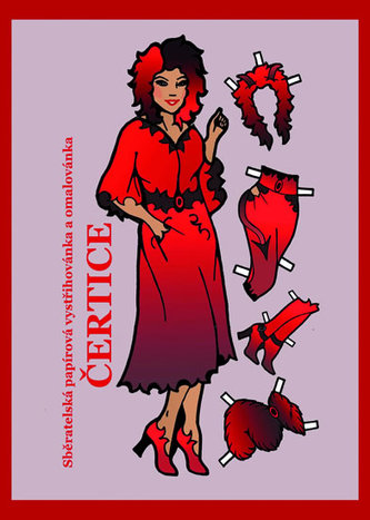 Čarodějka - Sběratelská papírová vystřihovánka a omalovánka