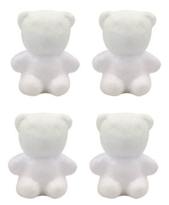 Dílky z polystyrenu medvídci 5 cm (4 ks)