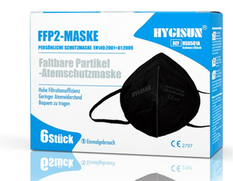 Pharma Activ Respirátor FFP2 Hygisun - black 6 ks