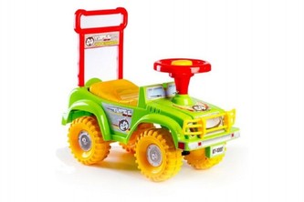 Odrážedlo auto Yupee zelené 53,5x48,3x26cm v krabici od 12 do 35 měsíců
