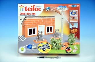 Stavebnice Teifoc Benzínka 200ks v krabici 35x29x8cm