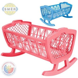 Kolébka pro panenky 47x35x30cm bez soupravy plastová