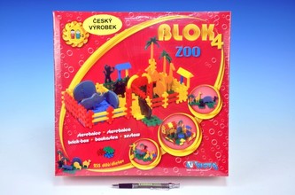 Stavebnice Blok 4 ZOO plast 235ks v krabici 35x33x10cm