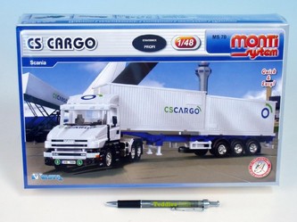 Stavebnice Monti 70 CS CARGO Scania 1:48 v krabici 32x20,5x7,5cm