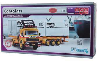 Stavebnice Monti 08/2 Kontejner Liaz 1:48 v krabici 31,5x16,5x7,5cm