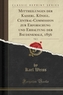 Mittheilungen Der Kaiserl. Koenigl. Central-Commission Zur Erforschung Und Erhaltung Der Baudenkmale, 1856, Vol. 1 (Clas