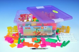 Stavebnice SEVA Přijela pouť Jumbo 1486ks v plastovém boxu 39x17x30cm
