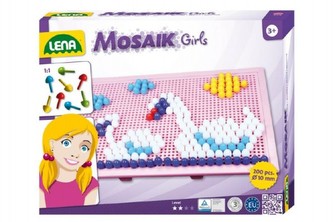 Mozaika pro holky klobouček 1cm 200ks v krabici 33x24x3,5cm