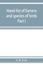 Hand-list of genera and species of birds