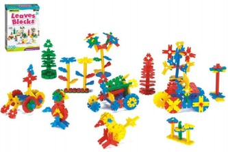 Stavebnice lístky Wader plast 200ks v krabici 19x25cm