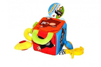 Kostka pro nejmenší Krtek edukační textilní 10x10cm 0+