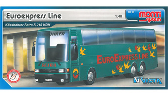 Stavebnice Monti 33 Euroexpress Line-Bus Setra 1:48 v krabici 31,5x16,5x7,5cm