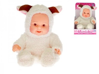 Miminko kůzlátko pevné tělo 16cm sedící v krabičce