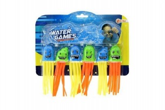 Zábavné míčky pro potápění 6ks plast na kartě 22x20x2cm