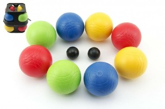 Petanque koule plast 8ks v plastovém kufříku 14x15x14cm