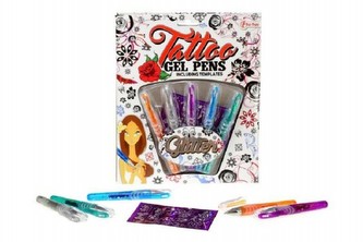 Tetovací fixy gelové (5ks + předlohy v pouzdru) 3 barvy