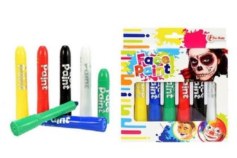 Barvy obličejové 6ks v krabičce 15x16x2cm karneval