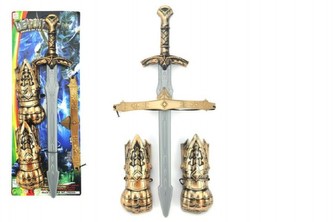 Sada rytíř meč 56cm plast 4ks na kartě