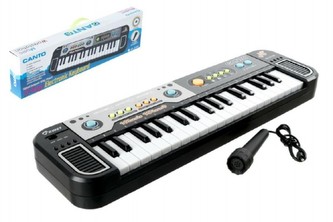 Piánko plast s mikrofonem 37 kláves 45cm na baterie v krabici