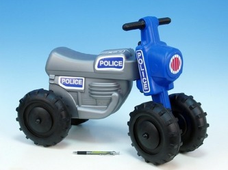 Odrážedlo CROSS Policie plast výška sedadla 28cm nosnost do 25kg od 18 měsíců