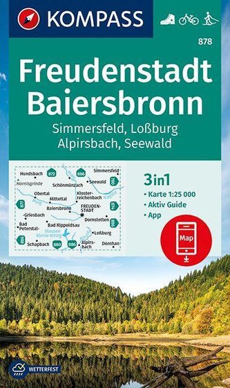 KOMPASS Wanderkarte Freudenstadt, Baiersbronn, Simmersfeld, Loßburg, Alpirsbach 1:25 000