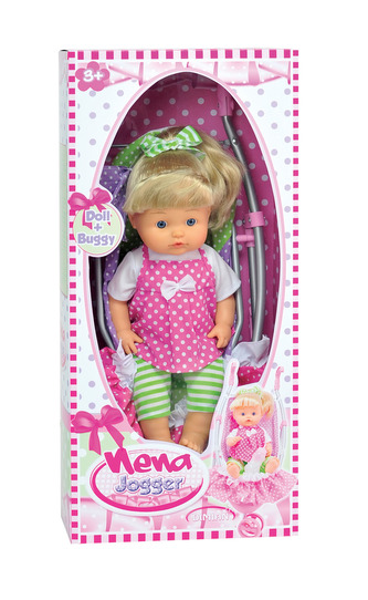 Panenka Bambolina Nena se sportovním kočárkem