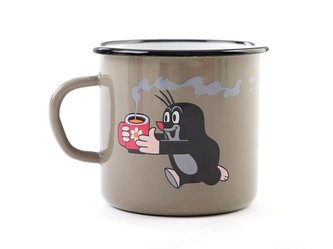 Krtek - hrnek smaltovaný 7cm, šedý