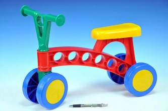 (C) Odrážedlo Rolocykl červený plast výška sedadla 27cm od 12 měsíců