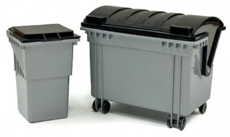 Kontejner 15x13cm + popelnice plast 2ks v síťce