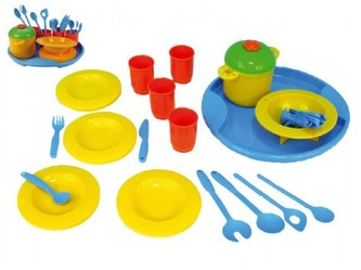 Nádobí Jídelní sada Bon Appétit podnos + doplňky plast