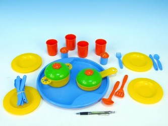 Nádobí Jídelní sada Belle Cuisine podnos + doplňky plast