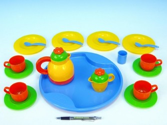 Nádobí Čajová sada Café Olé podnos + doplňky plast