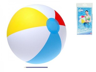 Míč nafukovací 61cm 3 pruhy v sáčku