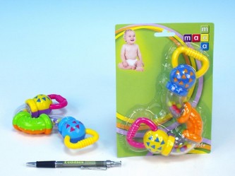 Chrastítko a kousátko Maamaa plast 17cm na kartě 0+