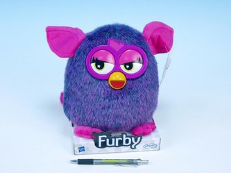 Furby plyš 20cm fialový na podstavci