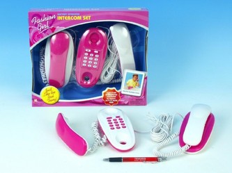 Telefony pokoj - pokoj růžový na baterie 2ks v krabici