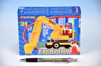 Stavebnice Cheva 31 Bagr 55ks v krabici