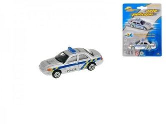 Auto policie kov/plast 7cm na kartě