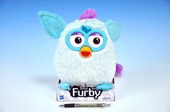 Furby plyš bílo-modrý 20cm na podstavci od 10 měsíců