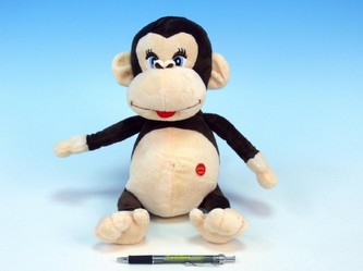 Opice Pepina plyš česky mluvící 26cm na baterie od 0 měsíců
