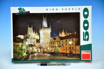 Puzzle Praha v noci 47x33cm 500 dílků v krabici 34x23x3,5cm